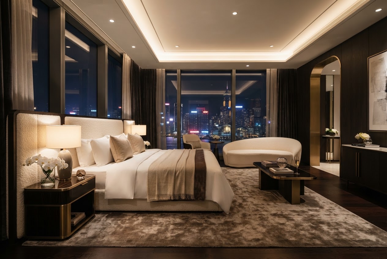 The Royal Suite bedroom and lounge